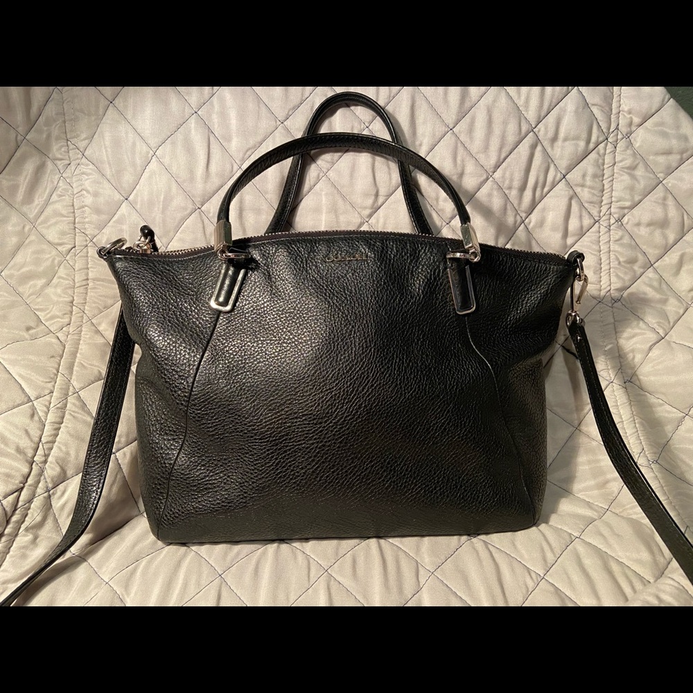 Coach black leather